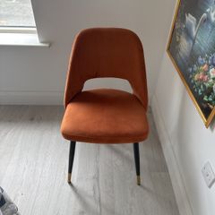 Set of 6 Velvet Dining Chairs