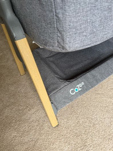 Tutti Bambini CoZee Bedside Crib - Oak and Charcoal