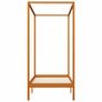 Canopy Bed Frame Honey Brown Solid Pine Wood 100x200 cm Image 2