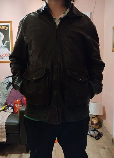 milestone brown leather jacket