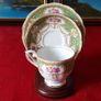 For Collectors Antique Queen Anne Regency Green Fine Bone China Gold Gilt Cabinet Tea Set Trio Made In England Image 2