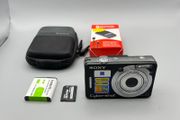 Sony Cyber-shot DSC-W55 7.2MP Digital Camera Black - Full Kit