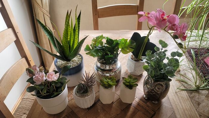 Artificial Plants in Ceramic, Glass, Stone & PVC Pots x8