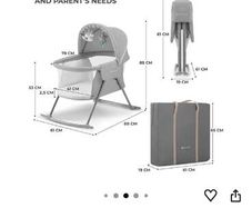Kinderkraft Baby Crib / Travel Cot (Like New)
