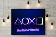 Personalised Playstation gamer Wall 3mm foamex board printed picture with your Name or gamertag on it ps4 ps5 wall board for kids room wall decor