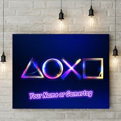 Personalised Playstation gamer Wall 3mm foamex board printed picture with your Name or gamertag on it ps4 ps5 wall board for kids room wall decor