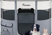 Foldable Pet Playpen, Cat Dog Playpen, Portable Dog Cage Exercise Kennel Crate with Waterproof Oxford, Puppy Pen Indoor Outdoors Pet Tent Fence 80x60x55cm