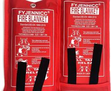 NEW SALE | Fiberglass Fire Blanket with Flame retardant cotton tapes 39.3x39.3 Inches 2Pack