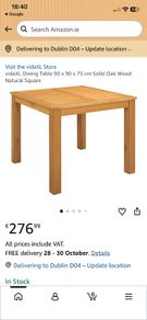 solid wood table and 4 chairs