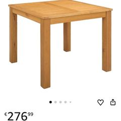 solid wood table and 4 chairs