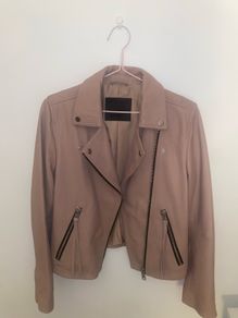 AllSaints pink leather jacket