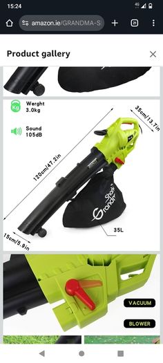 3 in 1 blower, vacuum, mulcher leaf blower