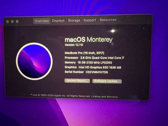Apple MacBook Pro 15 2017- i7, 16GB RAM, 256GB SSD boxed