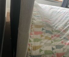 Super king upholstered bed frame and headboard