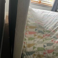 Super king upholstered bed frame and headboard