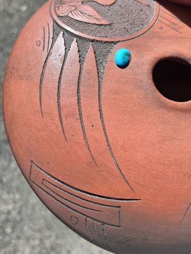 Dwayne Blackhorse Navajo Redware Seed Jar