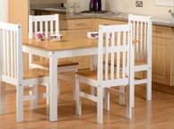 main image for ad Ludlow Small Dining Set in Oak Lacquer/White