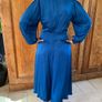 Jigsaw hammered satin blue midi dress Image 4