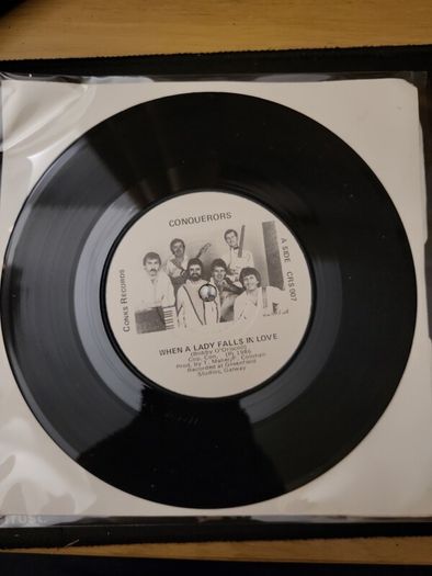 Conquerors When A Lady Falls In Love 7 inch Vinyl Record Irish Press DJ Promo Letter Included