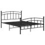 Bed Frame Black Metal 200x200 cm Image 2