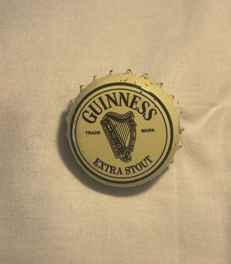 guiness bottle cap pin badge