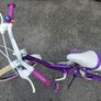 18inch Girls Bike   Purple and White  Like New Image 2