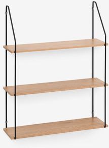 Wall 6 shelves wood and metal