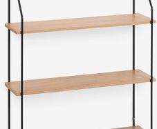 Wall 6 shelves wood and metal