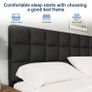 King Bed Frame, Easy Assembly, Sturdy Wooden Slat Support Image 4