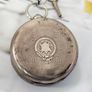 Early 1800s Antique Silver Swiss Made Pocket Watch Key watch Image 9