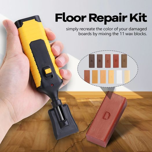 Home Household Laminate Repairing Kit Floor Repairs Kit DIY Multifunctional Wood Board Repairs Tool Kit With 11 Wax Blocks