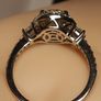 2 carat Moissanite Halo Ring with Accents Image 7