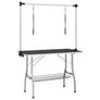Adjustable Dog Grooming Table with 2 Loops and Basket Image 2