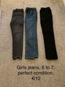 Girls jeans, 6 to 7