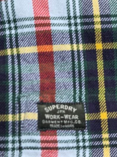 Superdry Men's Lumberjack WorkWear Button Down Shirt Size Medium