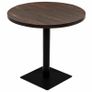 Bistro Table MDF and Steel Round 80x75 cm Dark Ash Image 5