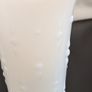 Vintage White Milk Glass Hobnail Vase Scalloped Rim 18cm Image 3