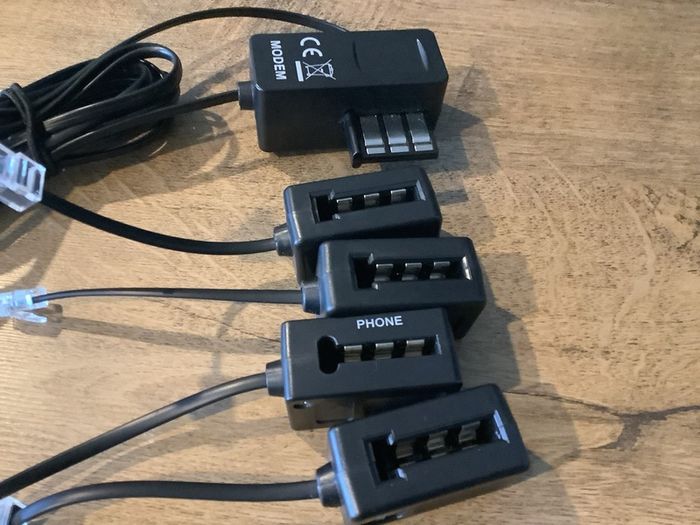 Old phone / modem connection sockets