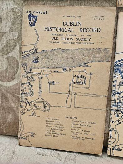 Dublin Historical Records X 4. By The Old Dublin Society. First Edition Paperback In Good Condition.  See Photos For Same.