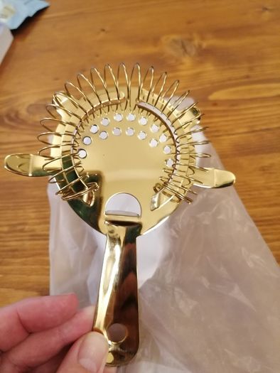Gold Hawthorne cocktail strainer