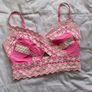 topshop pink crop top Image 4