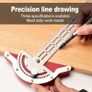 Precision Metal Angle Ruler - Adjustable Rotation Head, Metric/Imperial Measurements, Waterproof & Rustproof, Ideal for Carpentry & Woodworking Projects, Wall-Mounted Storage Cover not included Image 7