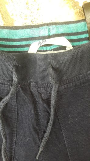 H&M Boys jersey lined fine cord trousers