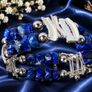 Genuine Lapis Lazuli Faceted Statement Stretch Bracelet Image 2