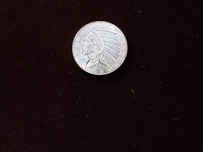 1/10 oz Incuse Indian Silver Round (.999 Fine Silver)- Golden State Mint