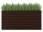 Garden Raised Bed Brown 160x40x77 cm Galvanised Steel