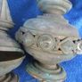 Two antique copper metal finials Image 7