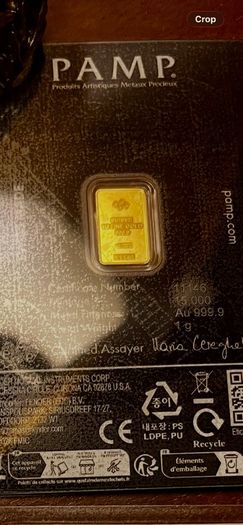1 gram gold bar