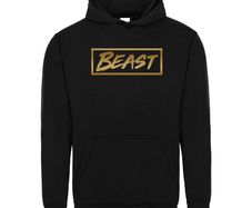 Gold Mr Beast Hoodie 50 Million Hoody Viral Youtuber Fun Cool Kids Gift Present Box