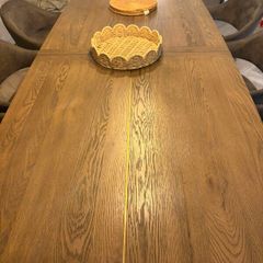 "Camden" weathered oak extending dining table